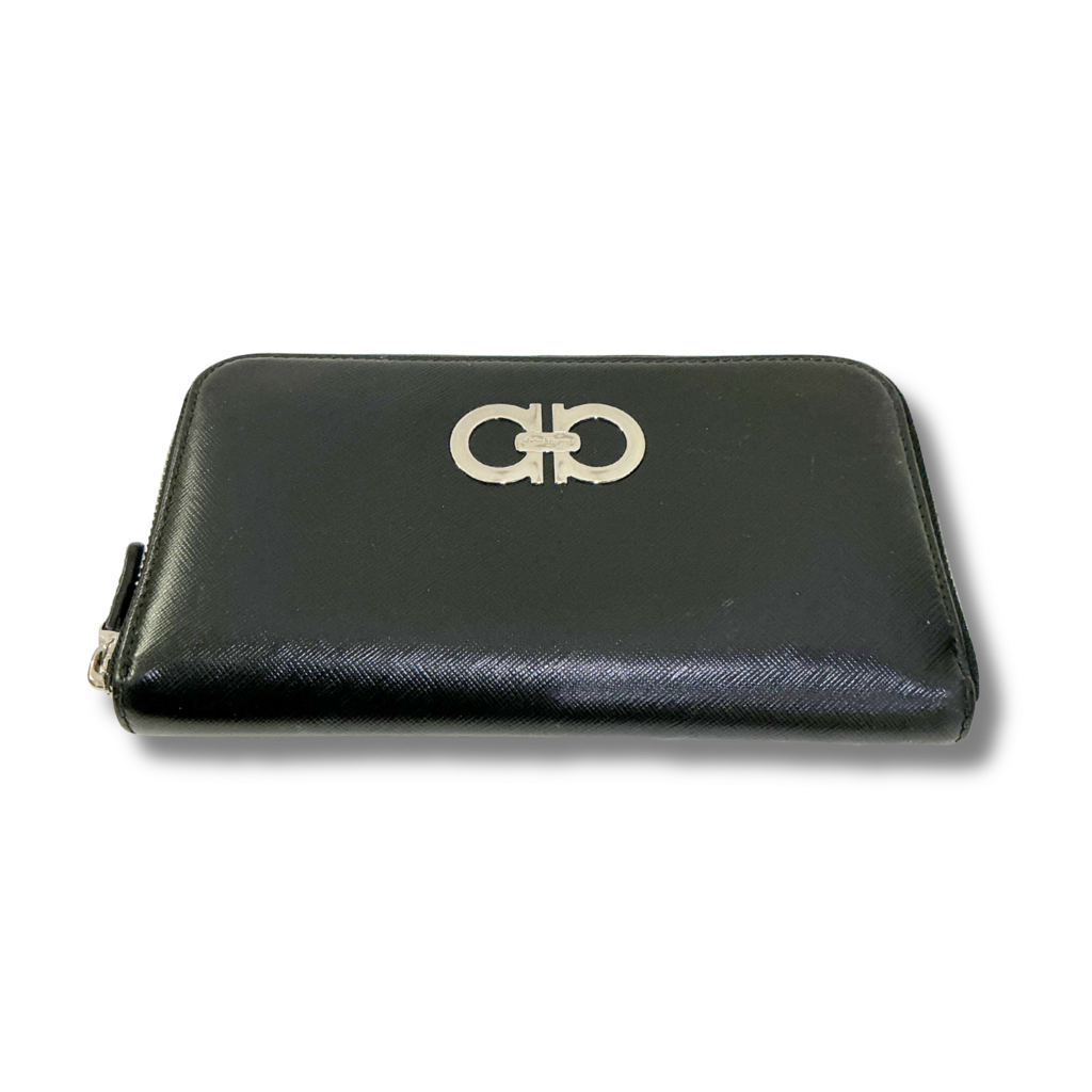 Salvatore Ferragamo Gancini Zip-Around Continental Wallet