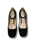 Prada Suede Mary Jane Wedge Pumps