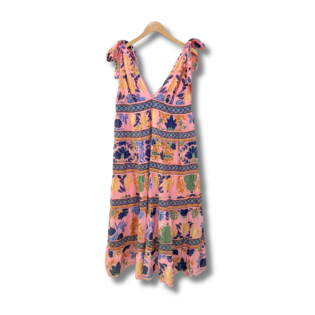 Farm Rio Seashell Tapestry Midi Dress