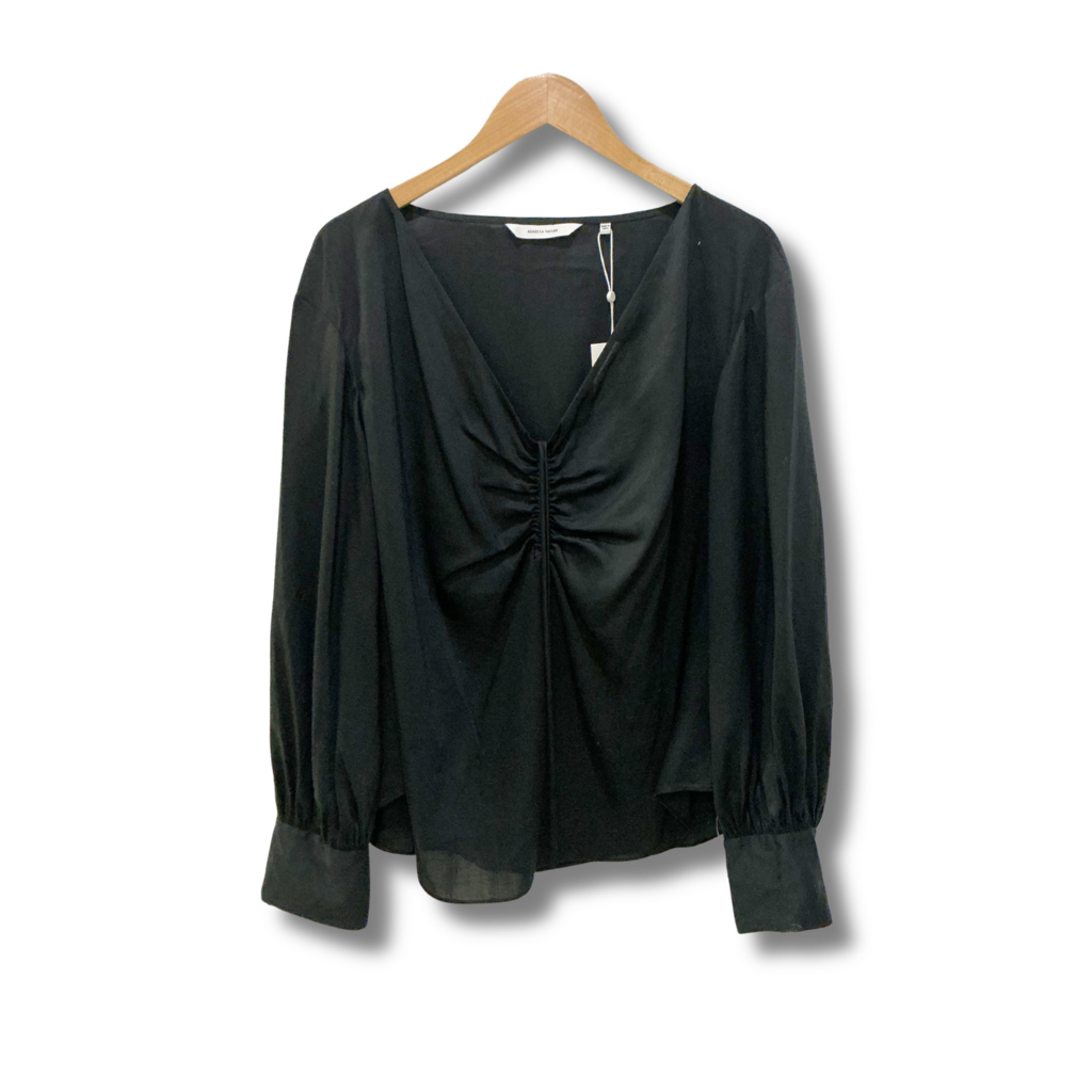 Rebecca Taylor Drawstring Long Sleeve Blouse