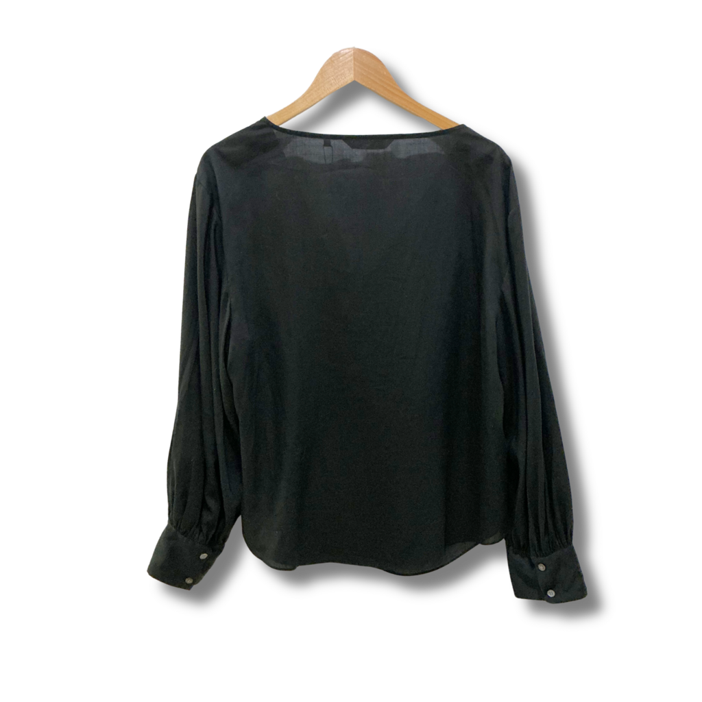 Rebecca Taylor Drawstring Long Sleeve Blouse