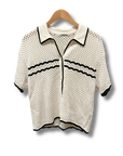 Abercrombie Crochet Polo Top