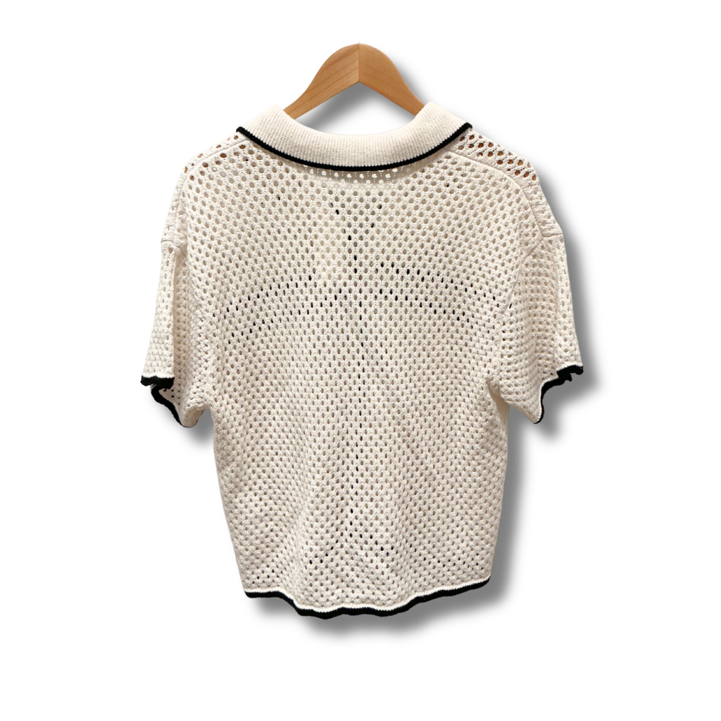 Abercrombie Crochet Polo Top