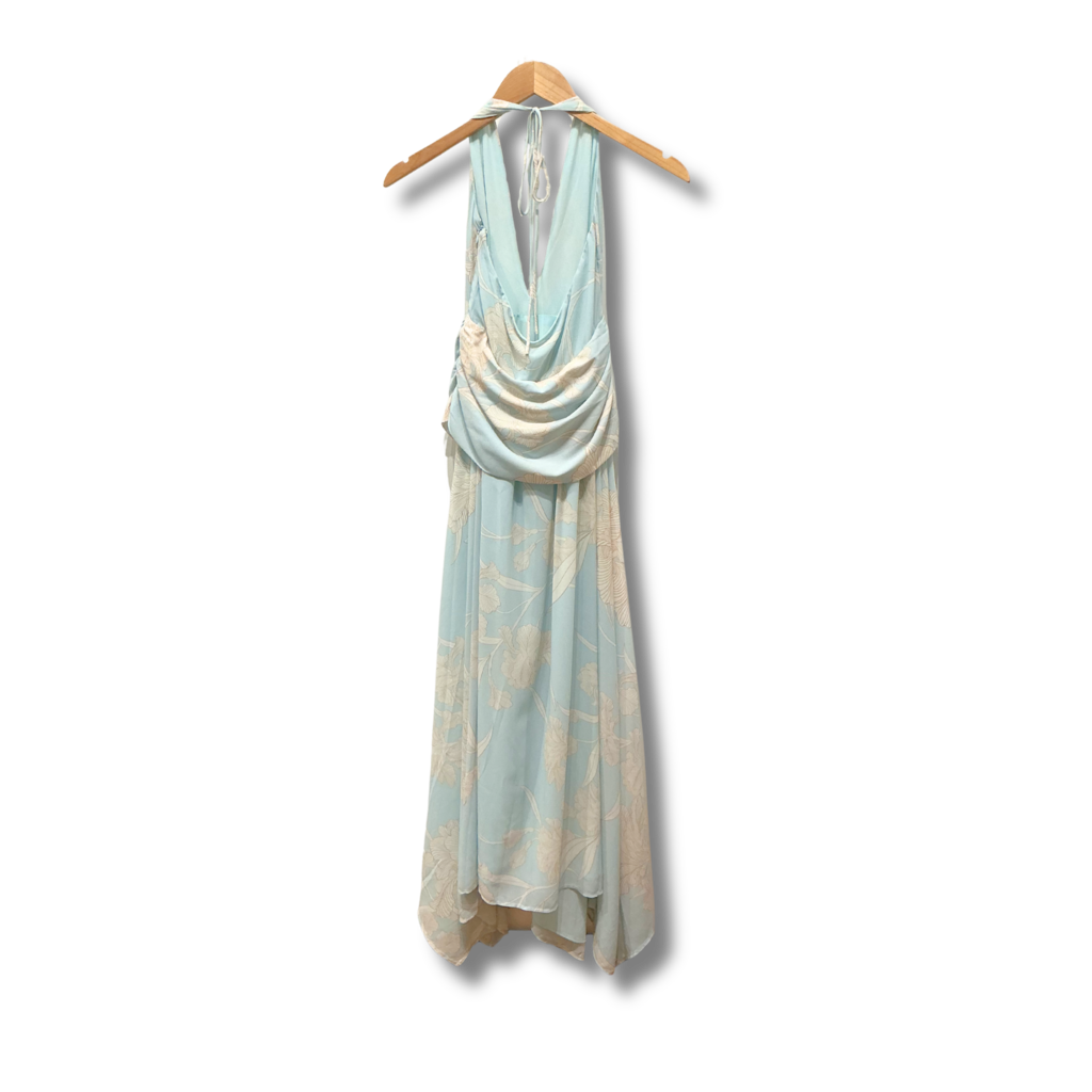 Meshki Cara Plunge Chiffon Midi Dress
