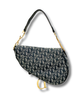 Christian Dior Vintage Oblique Jacquard Saddle Bag