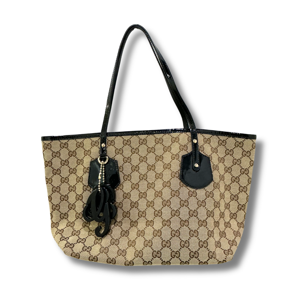 Gucci Jolie Charm Canvas Tote Bag