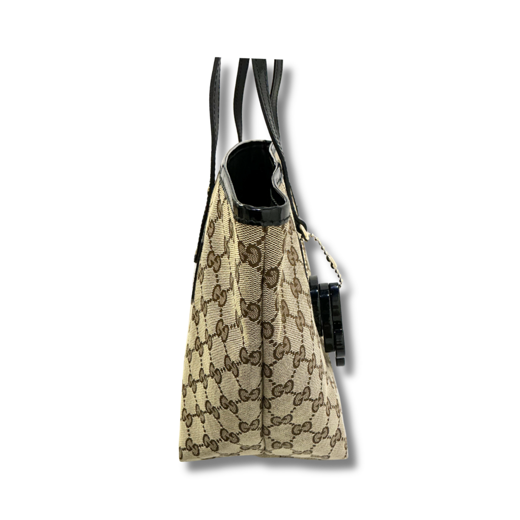 Gucci Jolie Charm Canvas Tote Bag