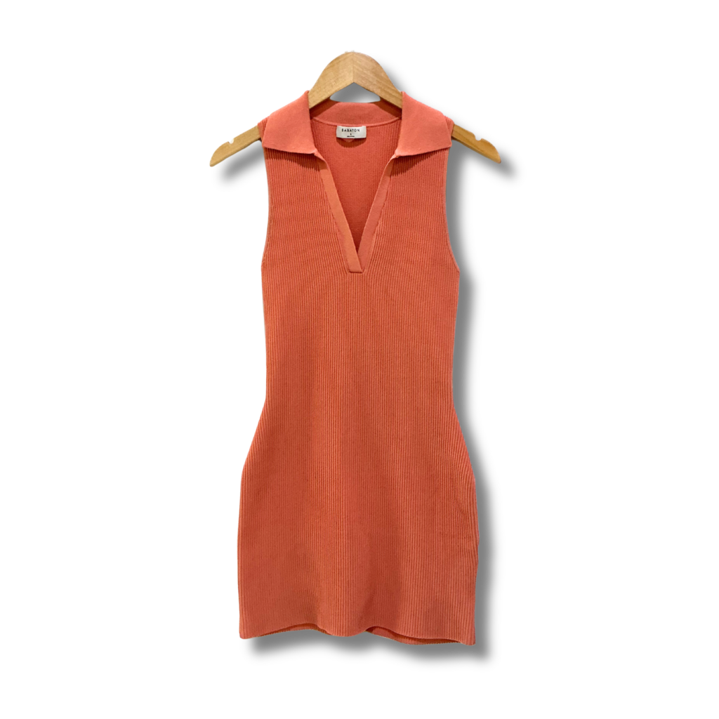 Babaton Sculpt Knit Polo Dress