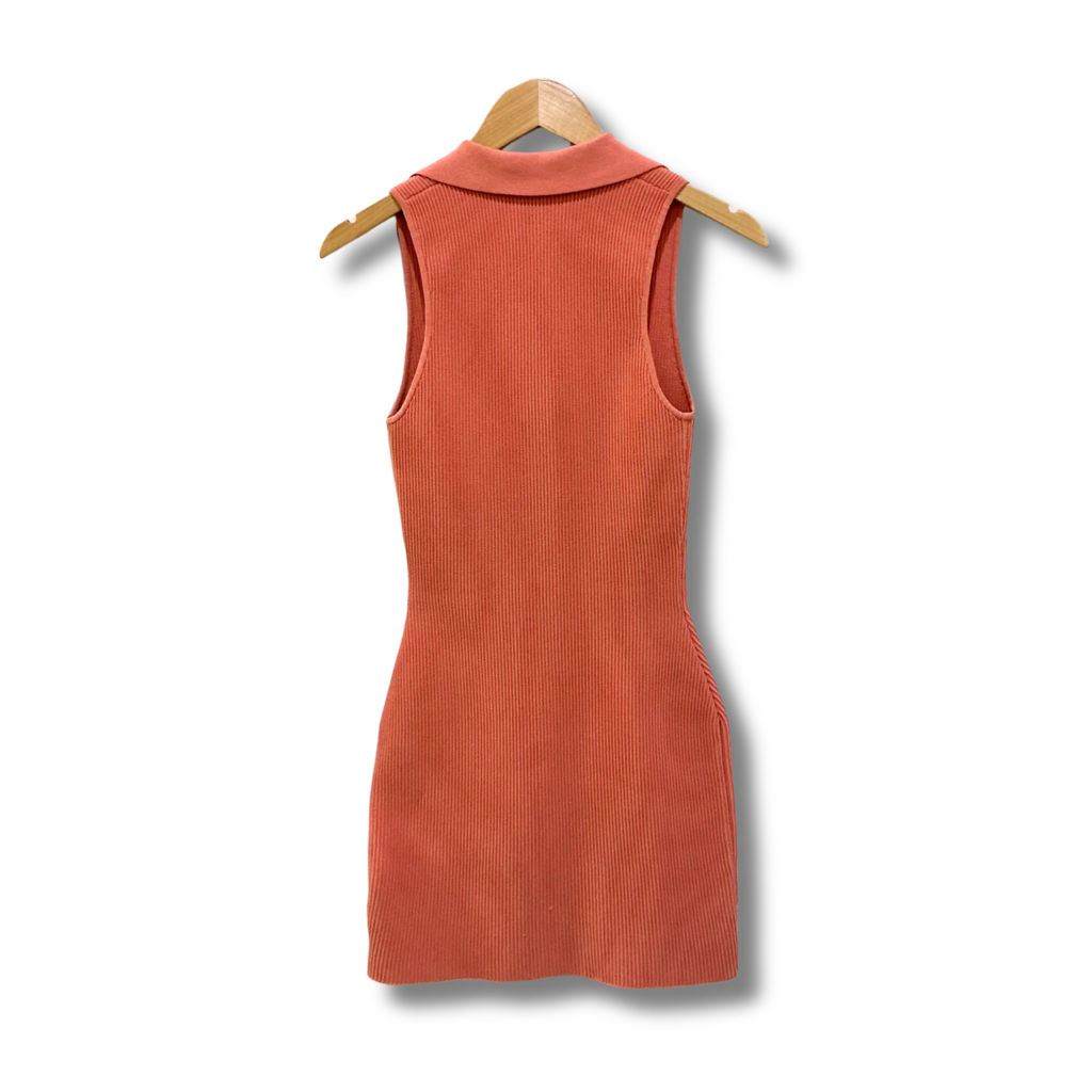 Babaton Sculpt Knit Polo Dress