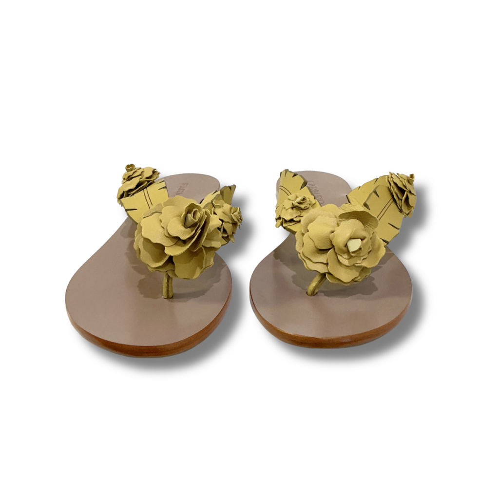 Farm Rio Buttermilk Blooming Flat Sandals
