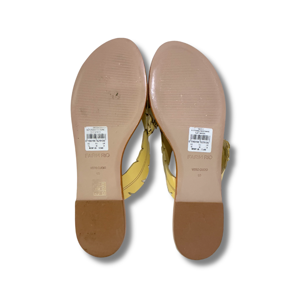 Farm Rio Buttermilk Blooming Flat Sandals