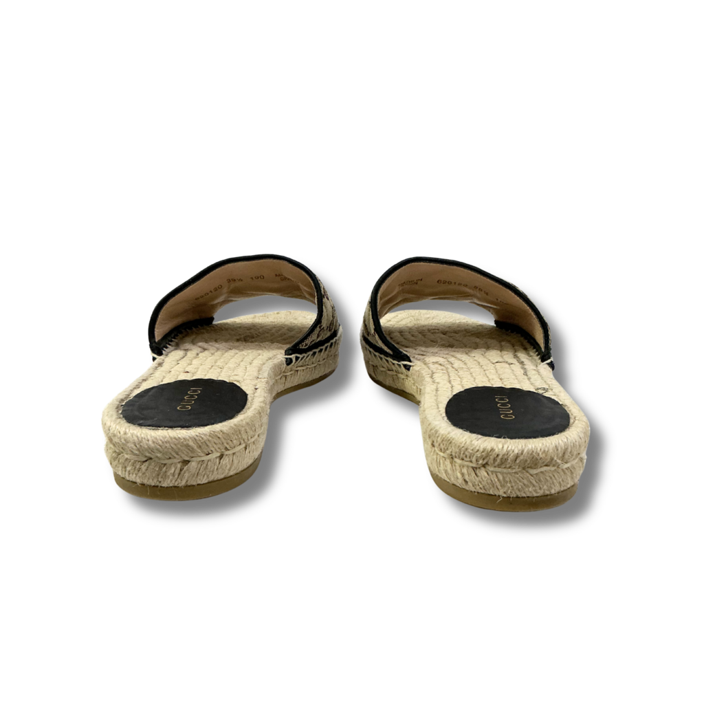 Gucci Canvas Espadrille Slides