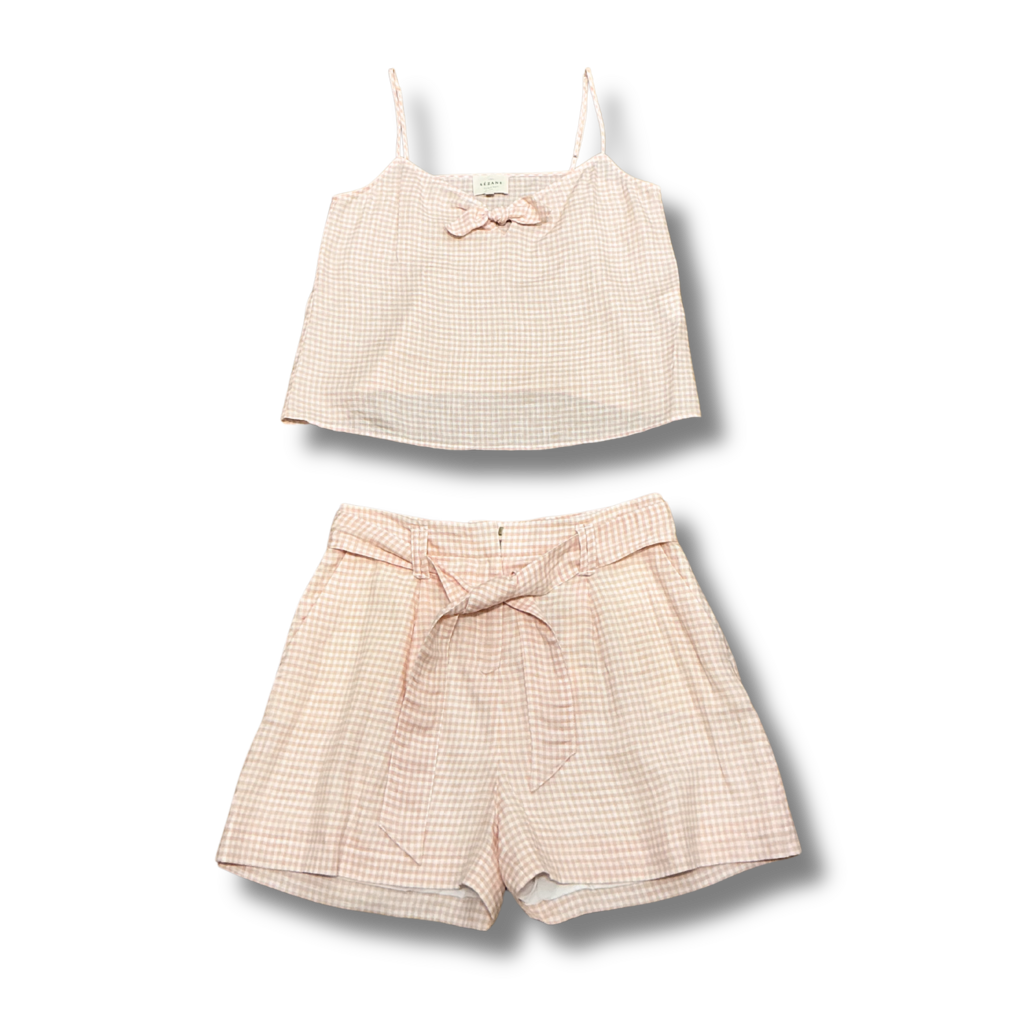 Sezane Gingham Linen Set
