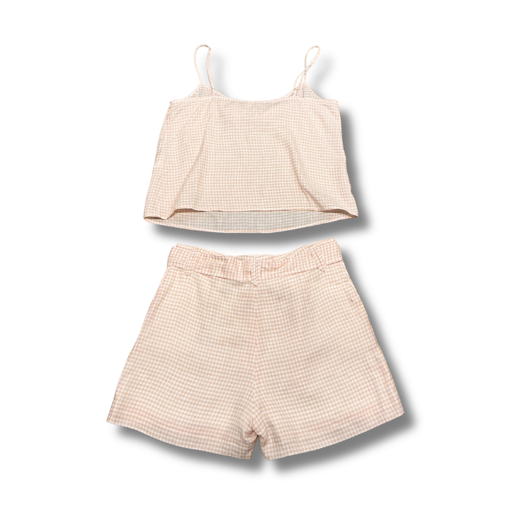 Sezane Gingham Linen Set