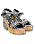 Chanel Tweed Heel Sandals