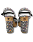 Chanel Tweed Heel Sandals