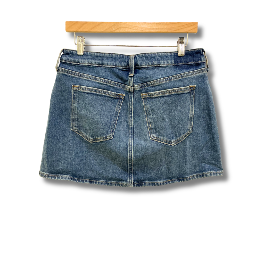 Abercrombie Mid-Rise Curve Love Denim Skirt