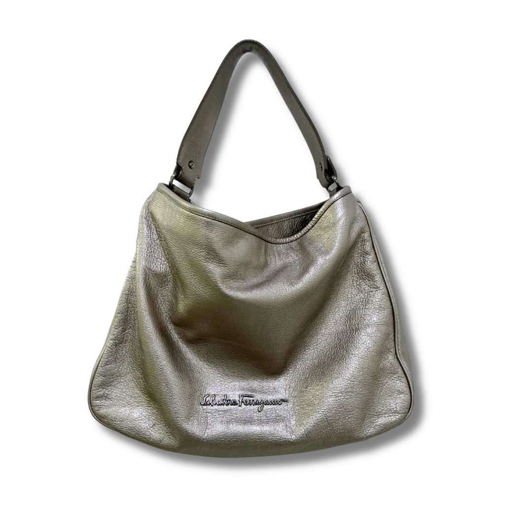 Salvatore Ferragamo Metallic Hobo Bag