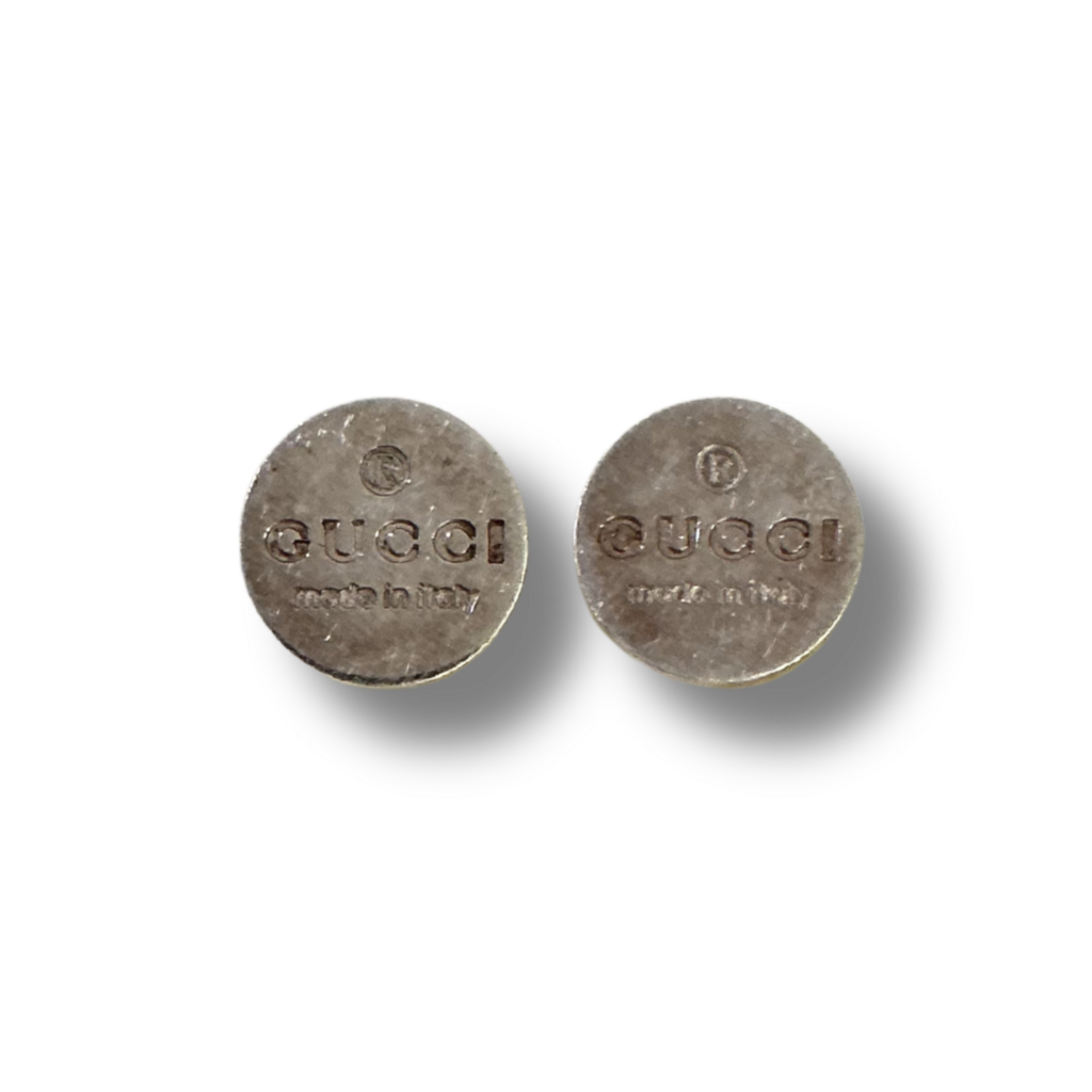 Gucci Trademark Circle Plate Stud Earrings