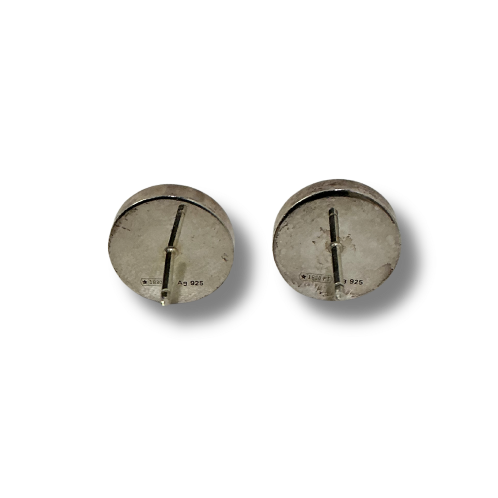 Gucci Trademark Circle Plate Stud Earrings