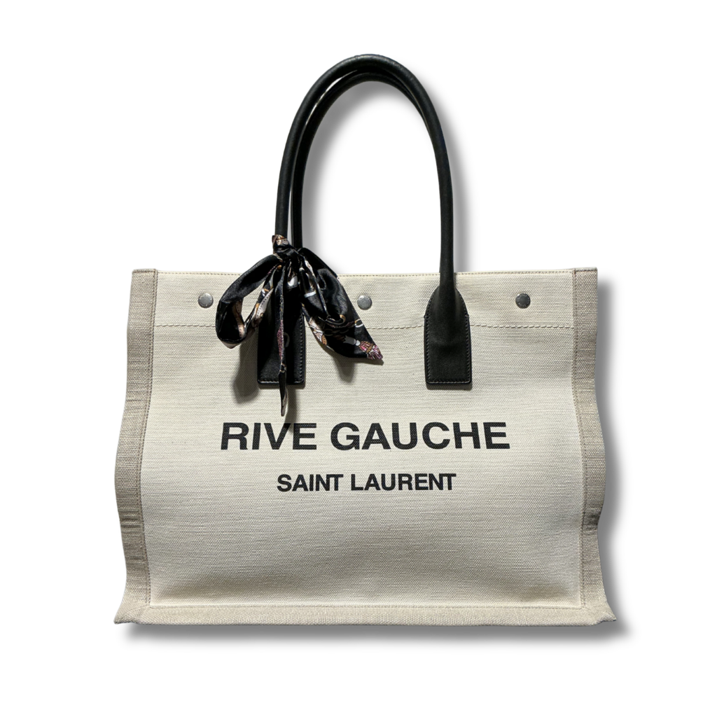 Saint Laurent Canvas Rive Gauche Tote Bag