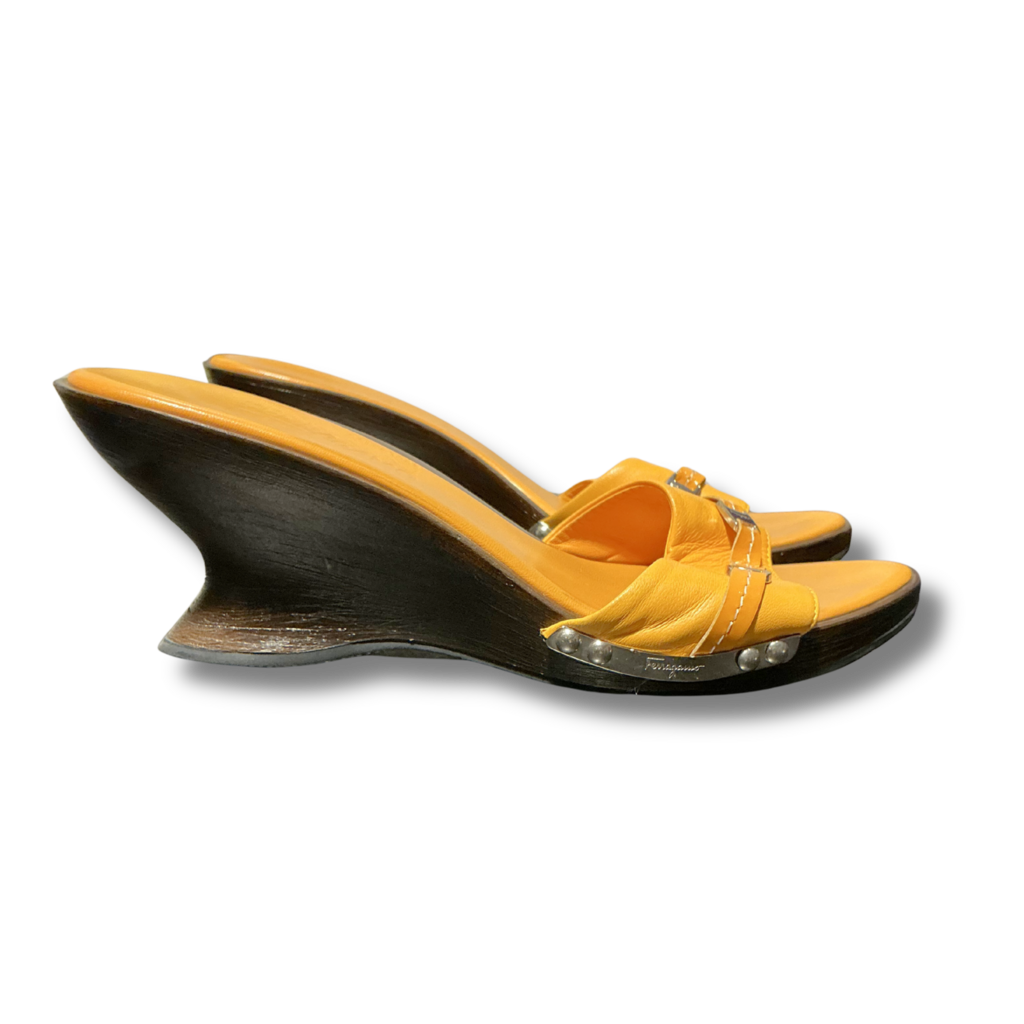 Ferragamo Vintage Caterina Wedge Heels