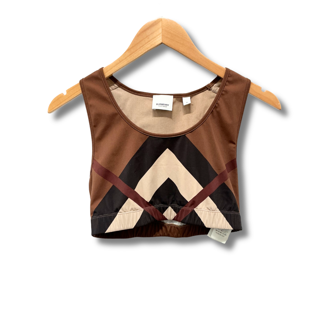 Burberry Immy Chevron Cropped Top