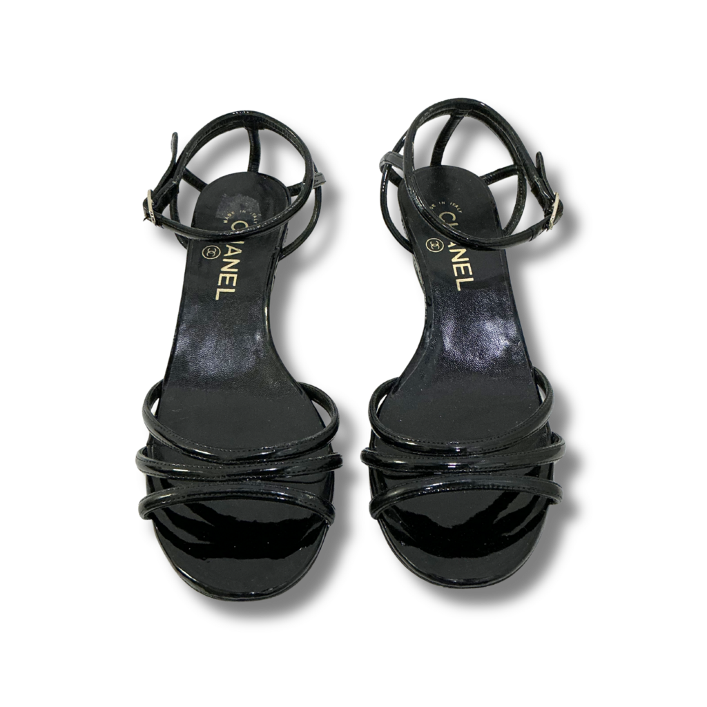 Chanel Quilted Wedge Sandals