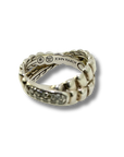 John Hardy Ribbed Twist Pavé Diamond Ring
