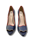Fendi Scalloped Peep Toe Pumps