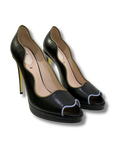 Fendi Scalloped Peep Toe Pumps