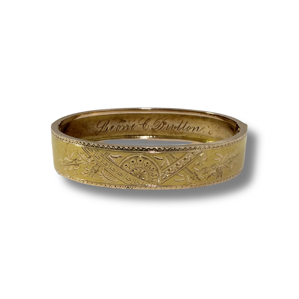 Engraved Bangle Bracelet