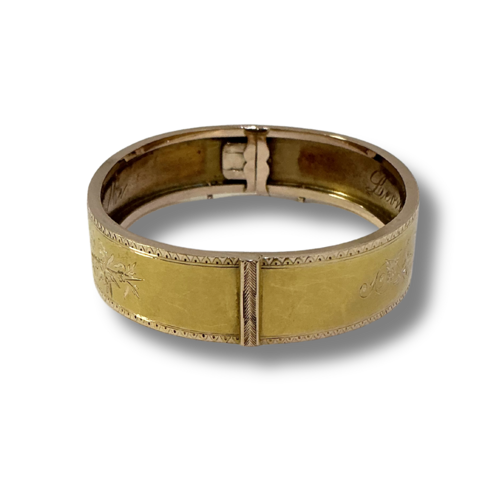 Engraved Bangle Bracelet