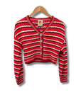 Farm Rio Colorful Stripes Crochet Cardigan