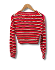 Farm Rio Colorful Stripes Crochet Cardigan