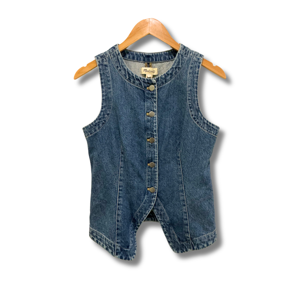 Madewell Denim Crewneck Vest